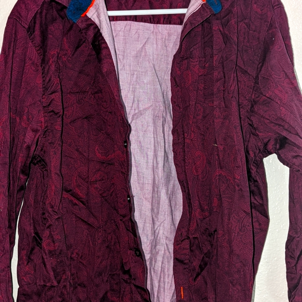 Burgundy dress shirt